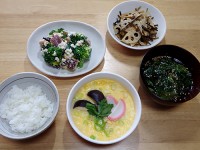 焼き鳥レンジ茶碗蒸し定食