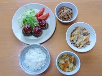 ピーマンのヘルシー肉詰め定食